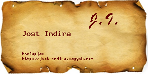 Jost Indira névjegykártya